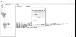 Wx::Demo example of loading an XRC file; wxGlade can output directly to XRC, which can then be read in Perl. This is how.